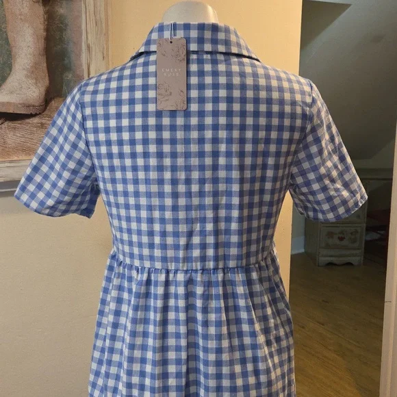 Emery Rose Gingham Button-Down Dress - Picture 8 of 12